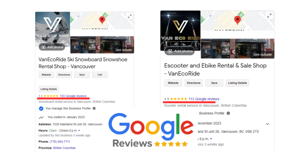 VanEcoRide google reviews