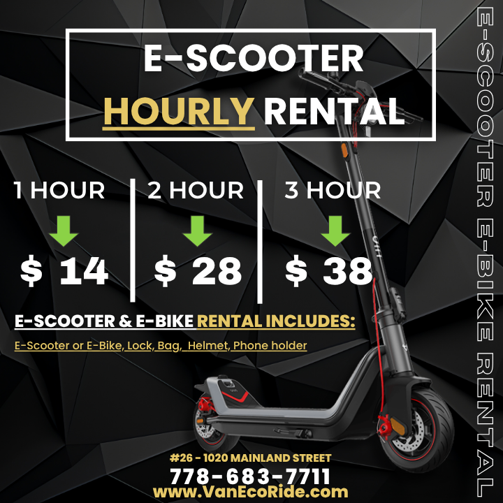 VanEcoRIde 2025 E-scooter Hourly rentals