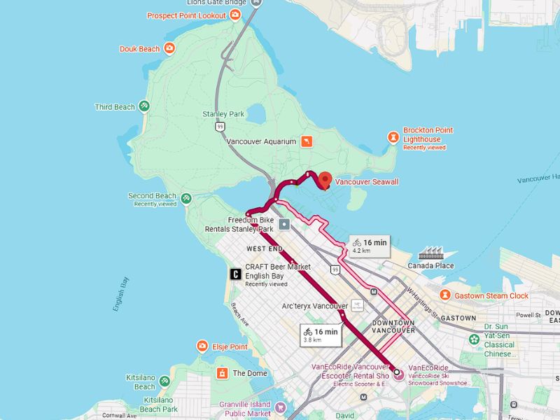 Downtown to stanely from our loaction